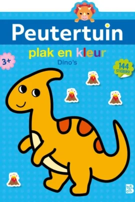 Plak en kleur Dino's