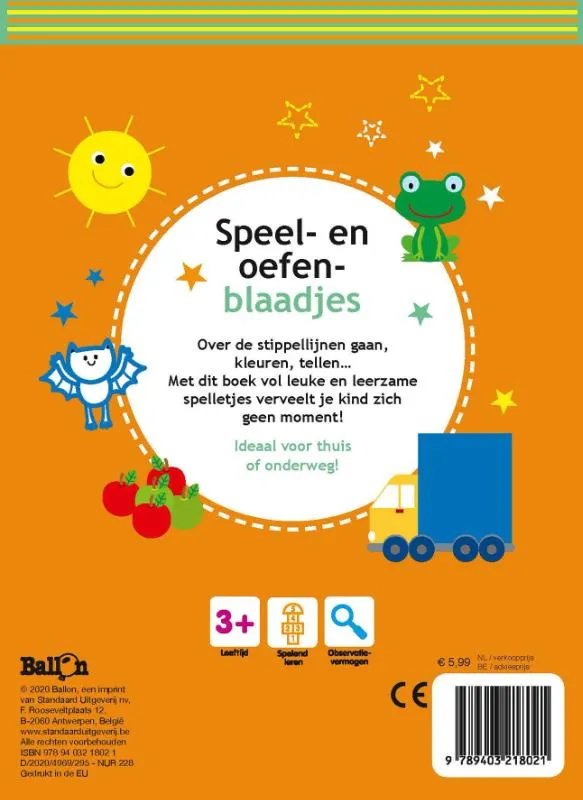 Speel- en oefenblaadjes 3+ (oranje) | 9789403218021 Speel- en oefenblaadjes 3+ (oranje) - Afbeelding 2