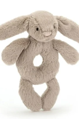 Jellycat Bashful Beige Bunny Ring Rattle.
