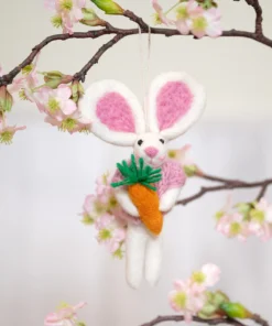 Hanger Haasje met Wortel Roze