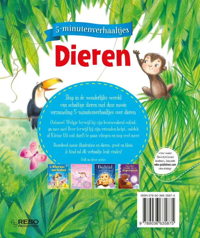 5-minutenverhaaltjes Dieren | 9789036635875 5-minutenverhaaltjes Dieren - Afbeelding 2