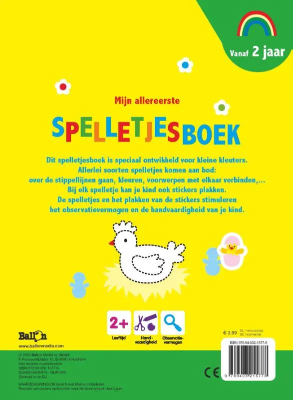 Spelletjesblok met viltstift 3+ Mijn dag | 9789403215778 Spelletjesblok met viltstift 3+ Mijn dag - Afbeelding 2