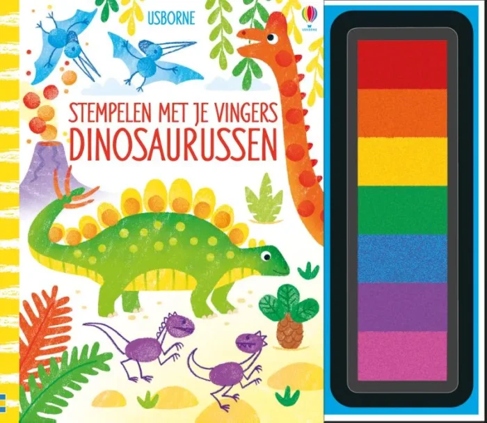 Stempelen met je vingers Dinosaurussen 1