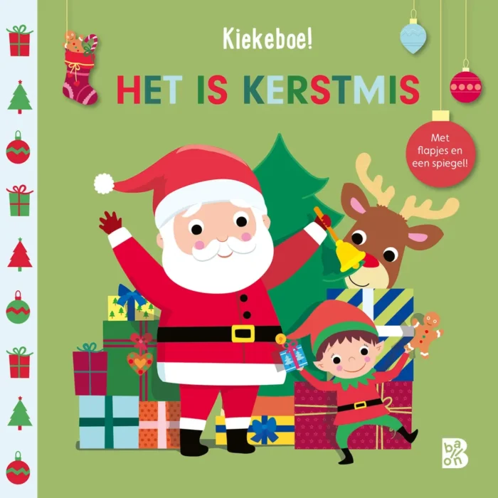 Kiekeboeboek met spiegeltje kerst