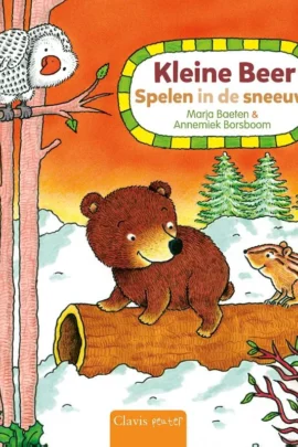 Kleine Beer. Spelen in de sneeuw