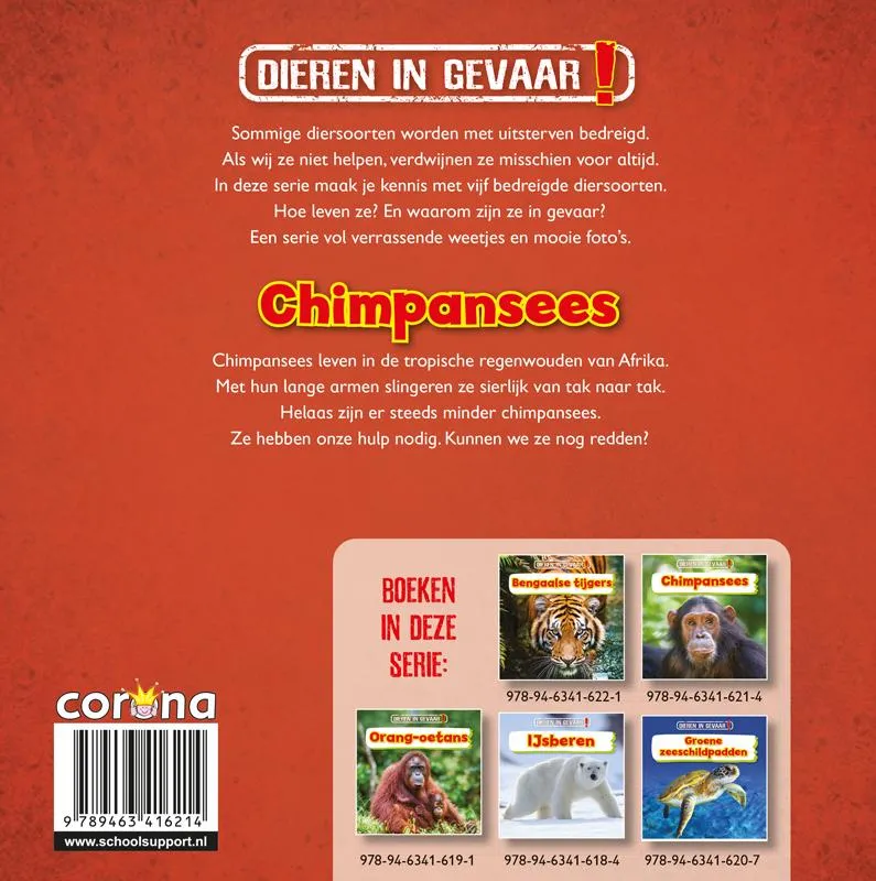 Chimpansees | 9789463416214 Chimpansees - Afbeelding 2