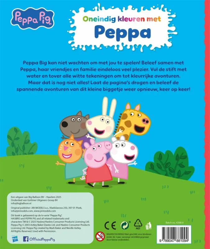 Oneindig kleuren met Peppa | 9789047881094 Oneindig kleuren met Peppa - Afbeelding 2