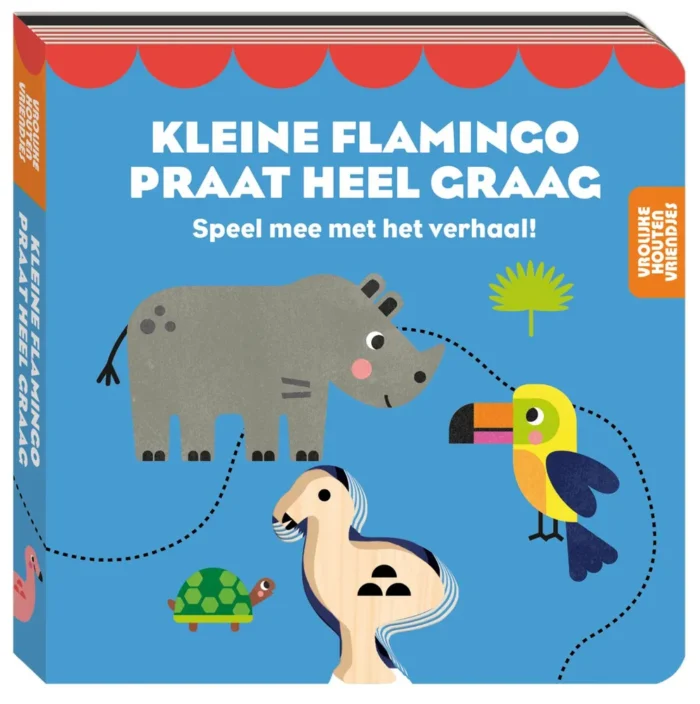 Kleine flamingo praat heel graag