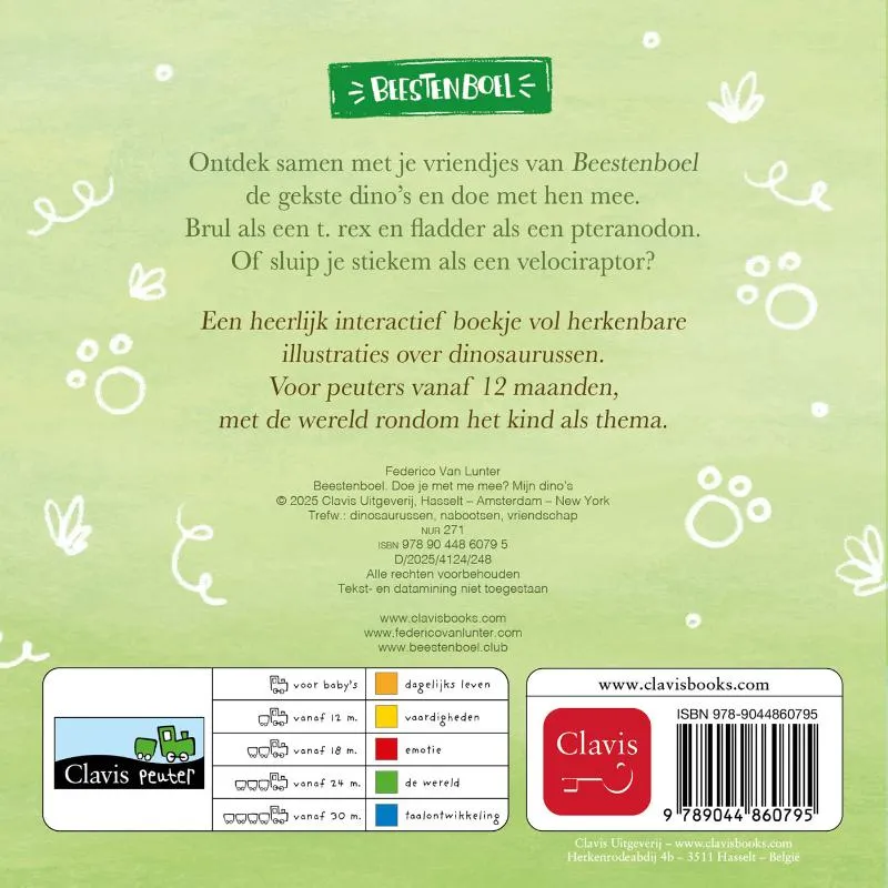 Doe je met me mee? Mijn dino's | 9789044860795 Doe je met me mee? Mijn dino's - Afbeelding 2