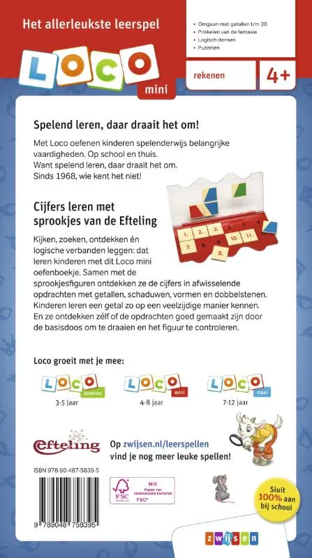 Loco mini cijfers leren met sprookjes van de Efteling | 9789048758395 Loco mini cijfers leren met sprookjes van de Efteling - Afbeelding 2