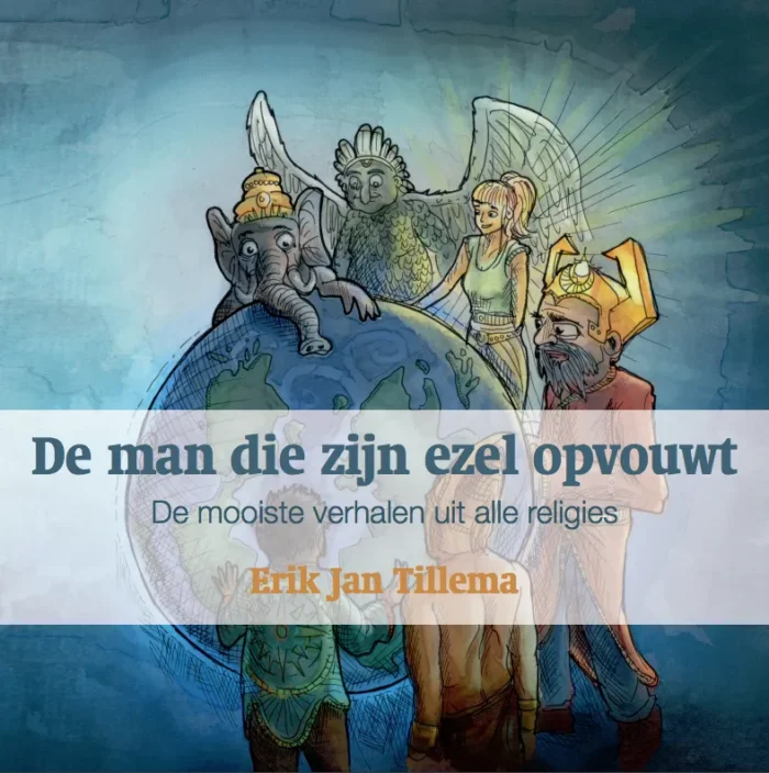 De man die zijn ezel opvouwt