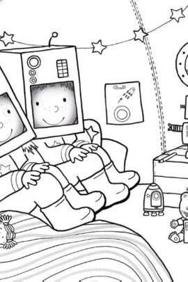 Alternative view of Kleurposter Luuk en Lotje. De maan en de sterren