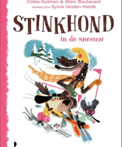 Stinkhond in de sneeuw
