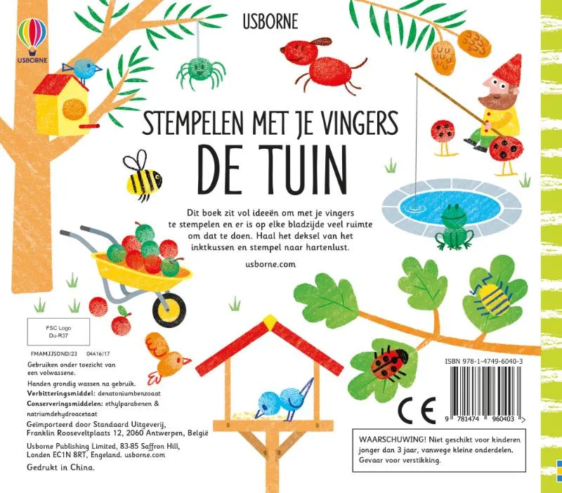 Stempelen met je vingers De Tuin | 9781474960403 Stempelen met je vingers De Tuin - Afbeelding 2