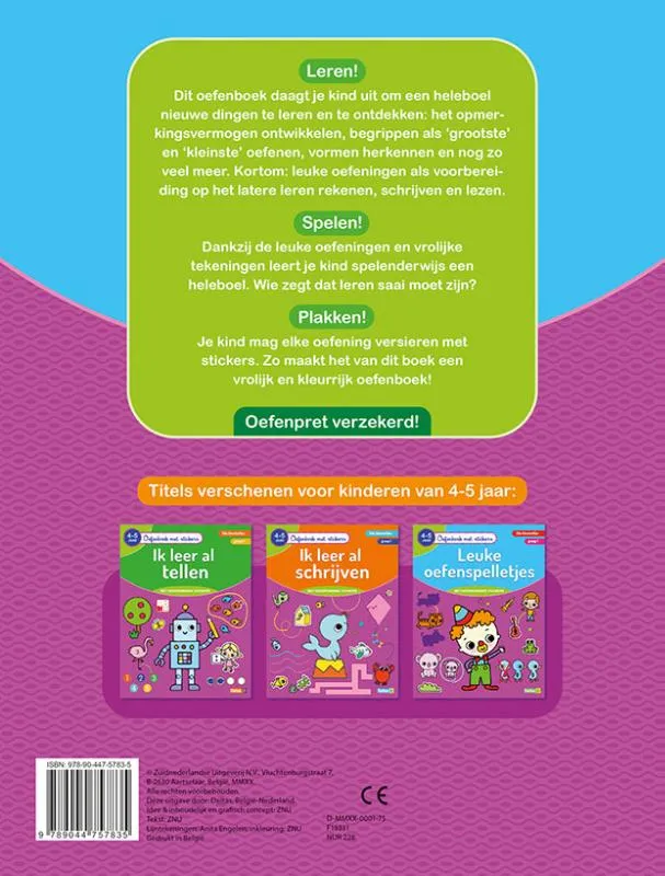 Leuke oefenspelletjes 4-5 jaar groep 1 | 9789044757835 Leuke oefenspelletjes 4-5 jaar groep 1 - Afbeelding 2