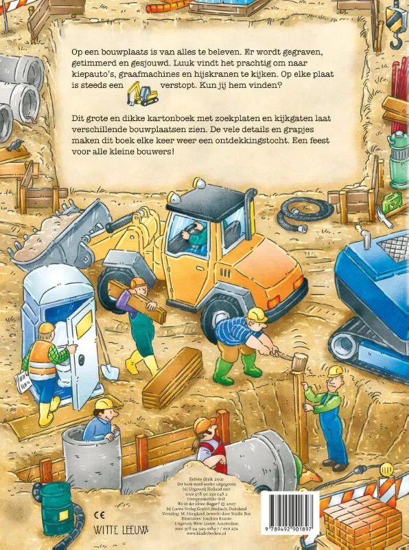 Waar is de gele graafmachine? | 9789492901897 Waar is de gele graafmachine? - Afbeelding 2