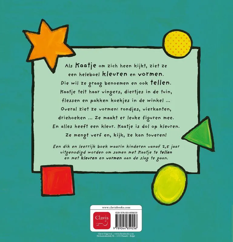 Kaatjes grote boek over cijfers, vormen en kleuren | 9789044859256 Kaatjes grote boek over cijfers, vormen en kleuren - Afbeelding 2