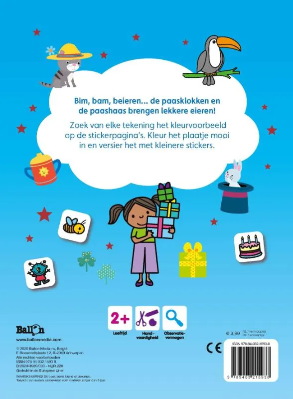 Plakken en kleuren Pasen | 9789403215938 Plakken en kleuren Pasen - Afbeelding 2