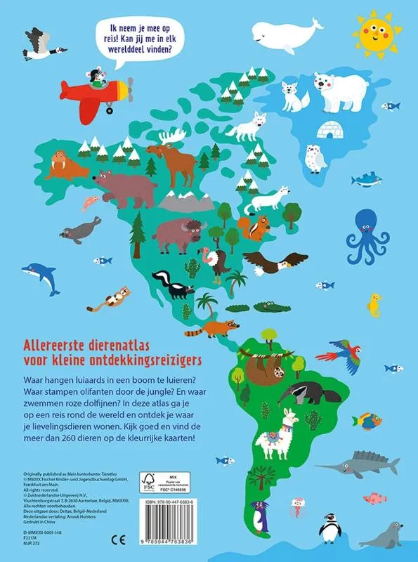 Mijn allereerste dierenatlas | 9789044763836 Mijn allereerste dierenatlas - Afbeelding 2