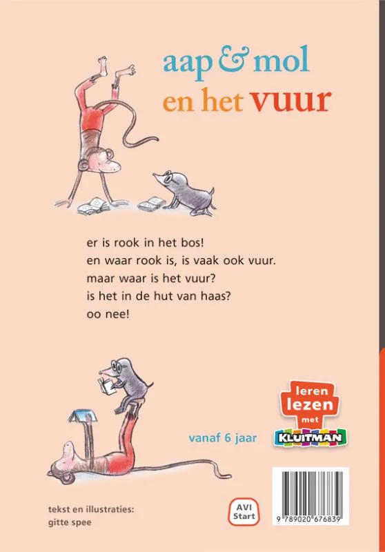 aap & mol en het vuur | 9789020676839 aap & mol en het vuur - Afbeelding 2