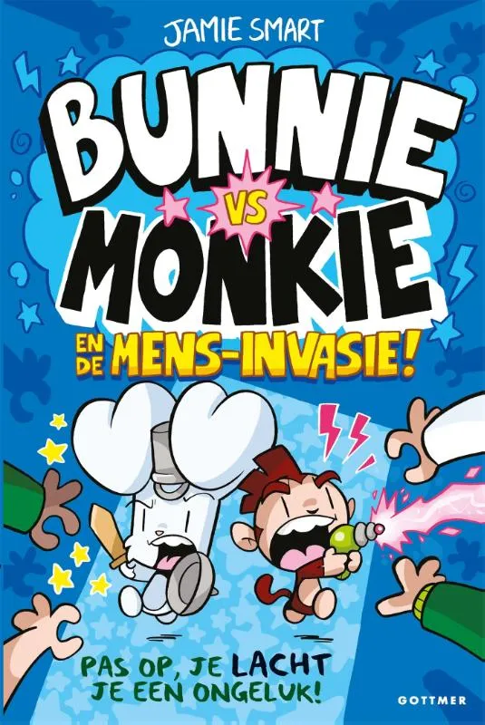 Bunnie vs Monkie en de mens-invasie! | 9789025777692 Bunnie vs Monkie en de mens-invasie!