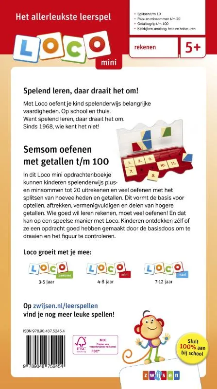 Loco mini semsom oefenen met getallen t/m 100 | 9789048752454 Loco mini semsom oefenen met getallen t/m 100 - Afbeelding 2