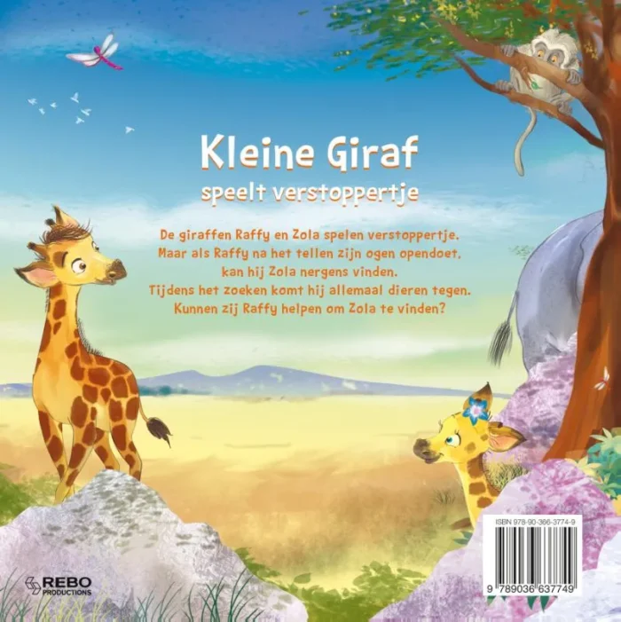Kleine Giraf speelt verstoppertje - Afbeelding 2