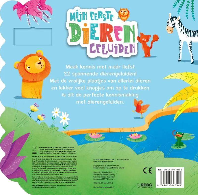Mijn eerste dierengeluiden | 9789036643368 Mijn eerste dierengeluiden - Afbeelding 2