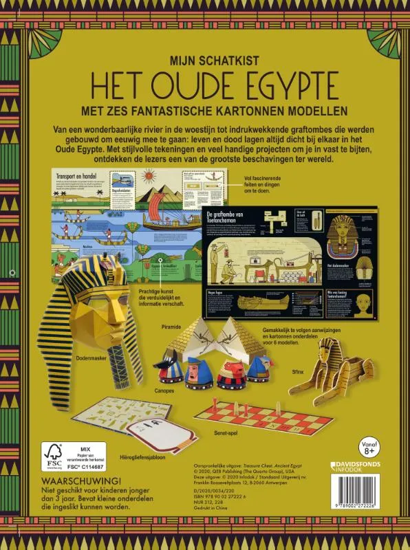 Mijn schatkist:. Het Oude Egypte - Ontdek het land van de Farao's met zes fantastische kartonnen bouwmodellen | 9789002272226 Mijn schatkist:. Het Oude Egypte - Ontdek het land van de Farao's met zes fantastische kartonnen bouwmodellen - Afbeelding 2