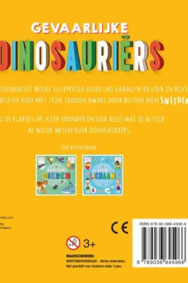 Flapjesboek Gevaarlijke dinosauriërs - Meer dan 60 flapjes! | 9789036645966 Flapjesboek Gevaarlijke dinosauriërs - Meer dan 60 flapjes! | 9789036645966