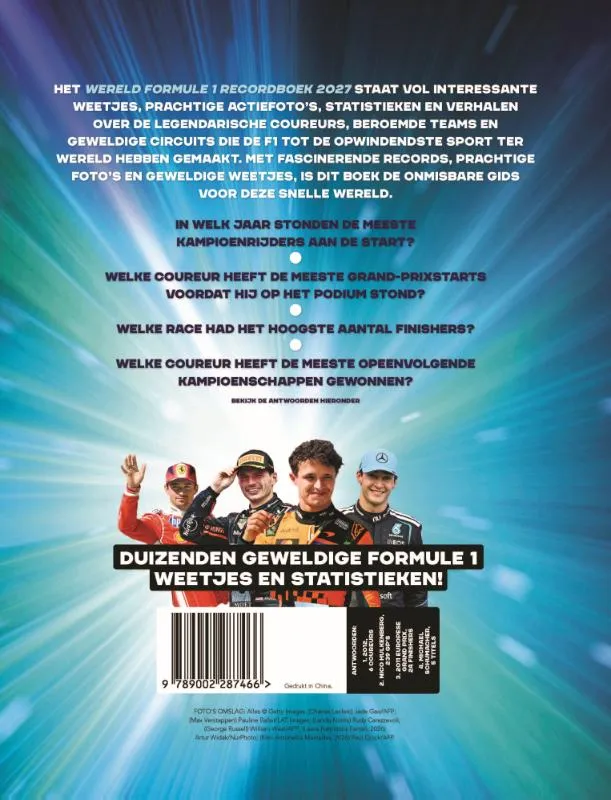 Wereldrecordboek 2027 Formule 1 | 9789002287466 Wereldrecordboek 2027 Formule 1 - Afbeelding 2