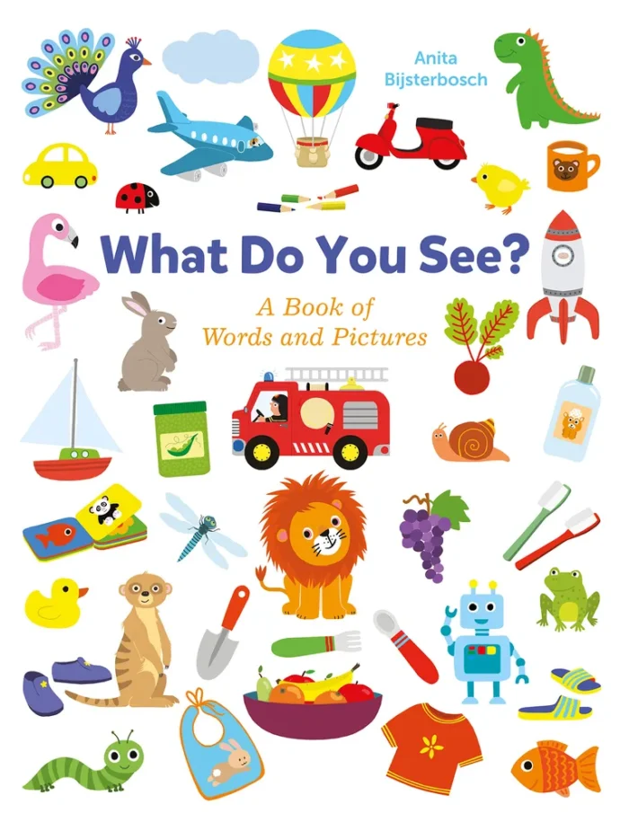 What do you see? a book full of words and pictures