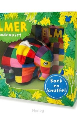 Elmer boek en knuffel cadeauset