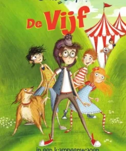 De Vijf in een kampeerwagen