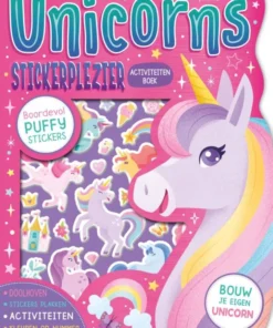 Stickerplezier activiteitenboek Unicorns - Boordevol puft stickers, bouw je eigen unicorn