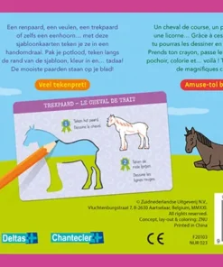 12 sjabloonkaarten / Dessine des chevaux – 12 cartes pochoirs | 9789044758306