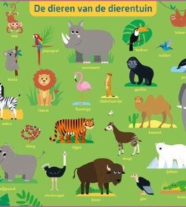 Onderlegger Dieren van de dierentuin