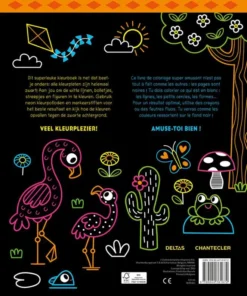 Fluo Color kleurblok / Fluo Color bloc de coloriage - Kleuren met neon kleurpotloden en markeerstiften | 9789044761672