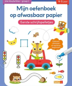 Mijn oefenboek op afwasbaar papier Eerste schrijfspelletjes 4-5 jaar