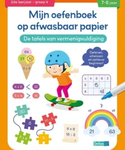 De tafels van vermenigvuldiging 7-8 jaar