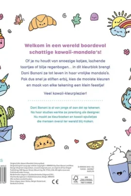 Alternative view of Kawaii Mandala kleurpret - Superschattige kleurplaten waar je vrolijk van wordt