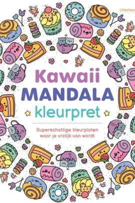 Kawaii Mandala kleurpret - Superschattige kleurplaten waar je vrolijk van wordt