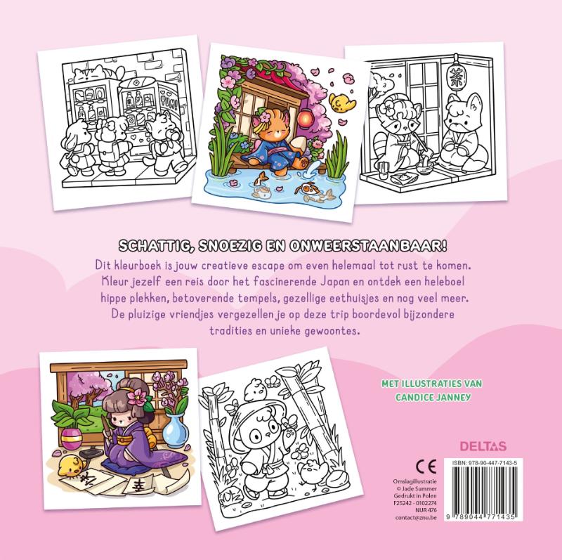 Cozy Japan - Comfy kleurboek Jade Summer | 9789044771435 Cozy Japan - Comfy kleurboek Jade Summer - Afbeelding 2