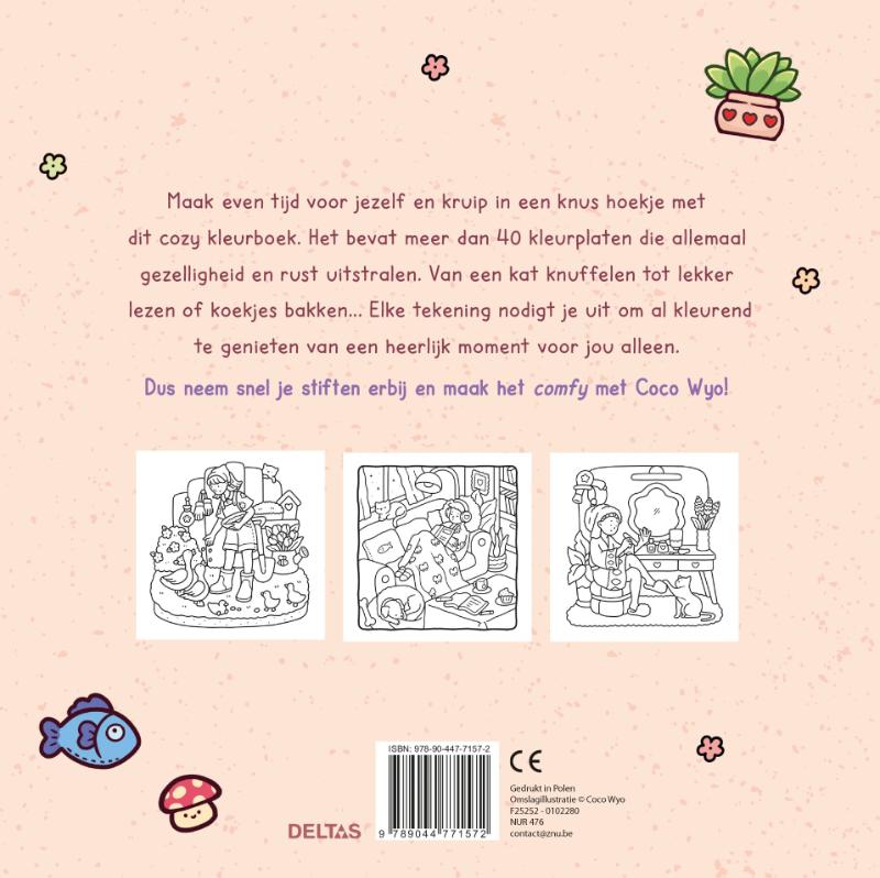 Girl Moments Cute & Comfy kleurboek Coco Wyo | 9789044771572 Girl Moments Cute & Comfy kleurboek Coco Wyo - Afbeelding 2