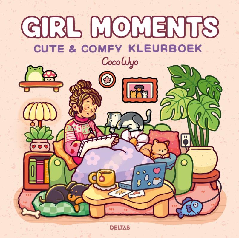Girl Moments Cute & Comfy kleurboek Coco Wyo | 9789044771572 Girl Moments Cute & Comfy kleurboek Coco Wyo