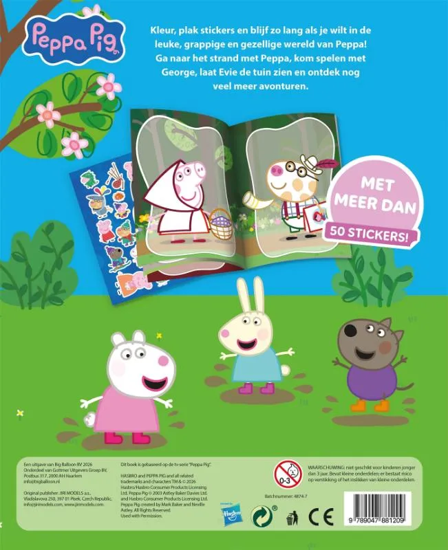 Kom kleuren met Peppa | 9789047881209 Kom kleuren met Peppa - Afbeelding 2