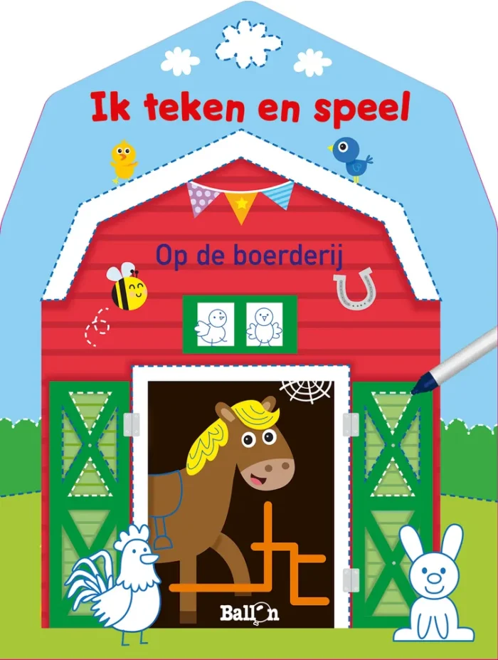 Ik teken en speel op de boerderij