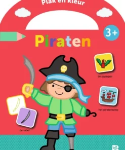 Plak en kleur Piraten 3+