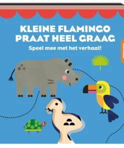 Kleine flamingo praat heel graag