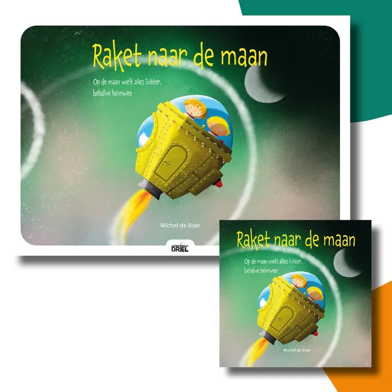 Raket naar de maan kamishibai vertelplaten + boek | 9789493472075 Raket naar de maan kamishibai vertelplaten + boek